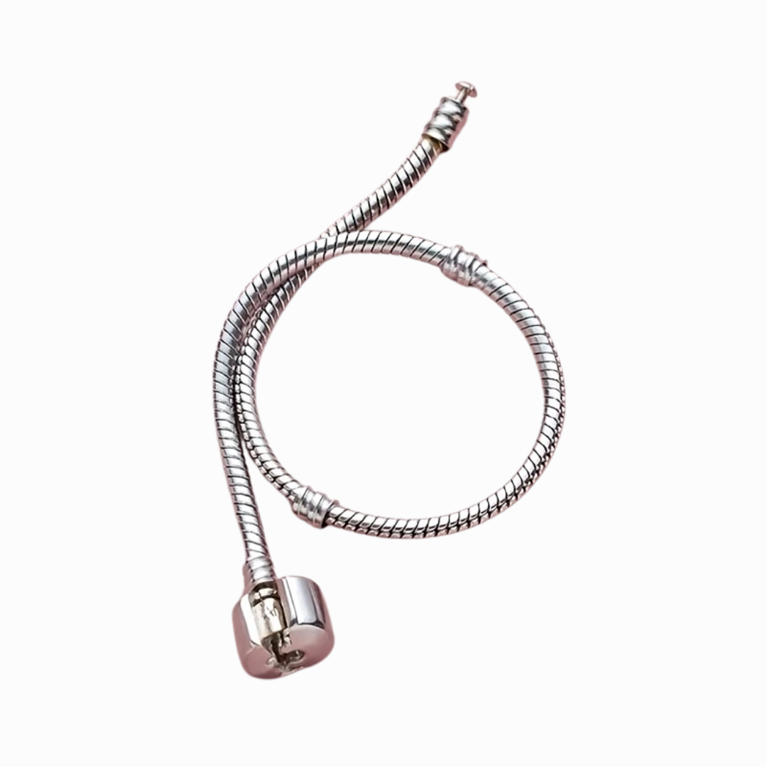 Metallic spiral hose on a white background