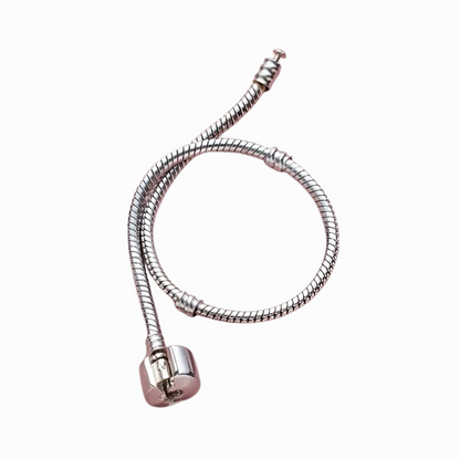 Metallic spiral hose on a white background