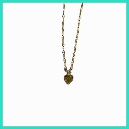 Necklace with a heart-shaped pendant on a white background