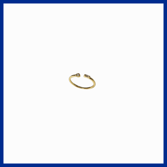 Gold ring on a white background