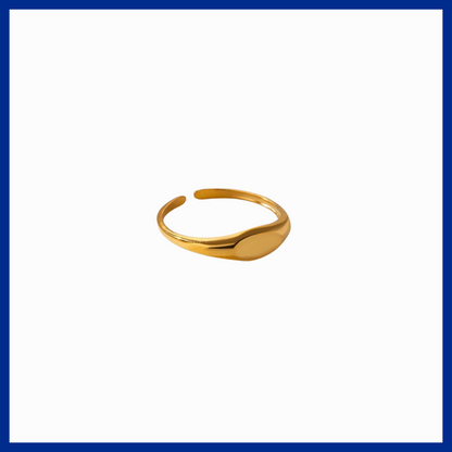 Gold ring on a white background